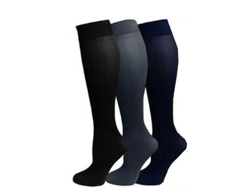 Black Grey Navy Compression Socks