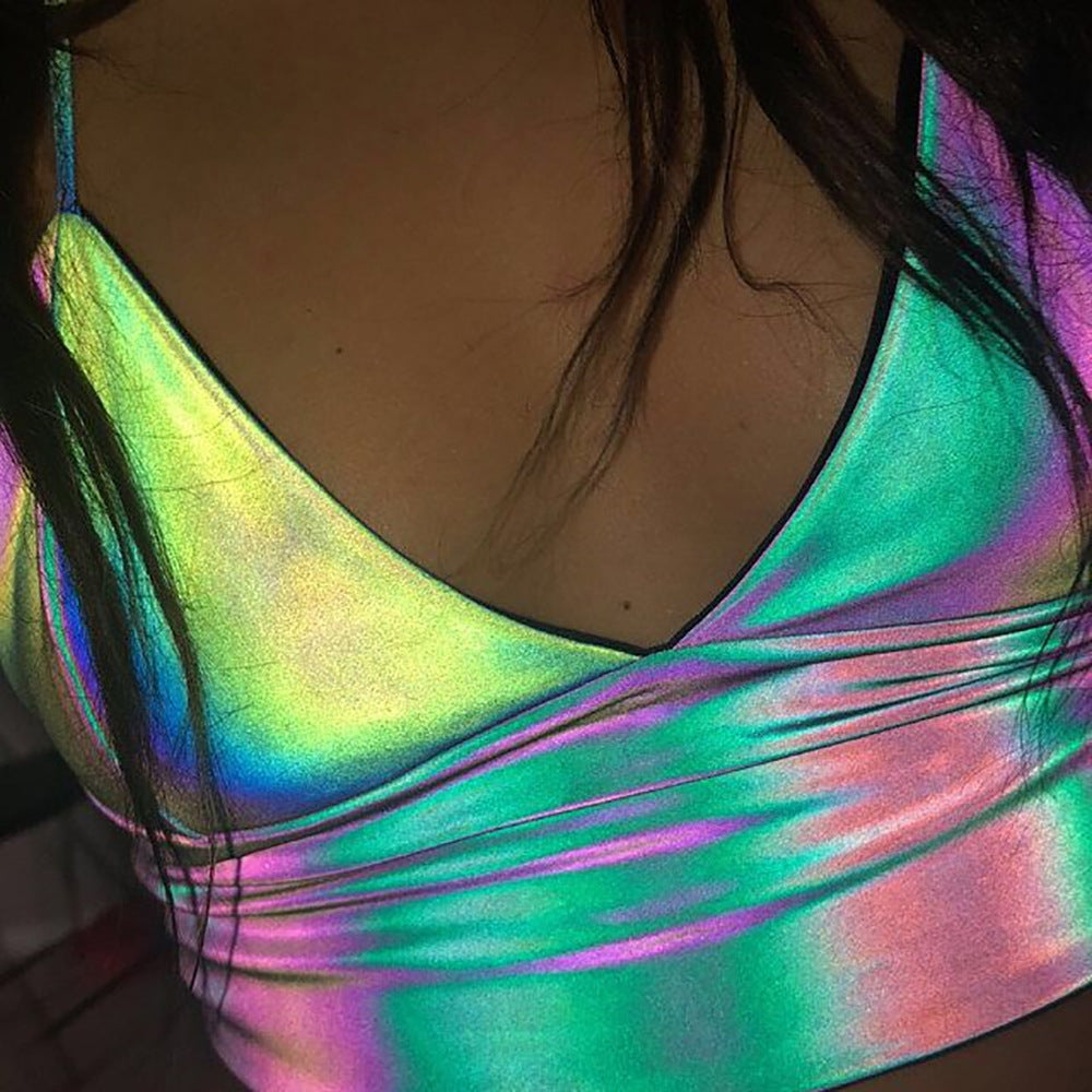 Reflective Silver Rainbow Camisole