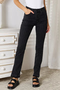 Kancan Striped Pants with Pockets Black Bazarre Mart Striped Skinny Pants