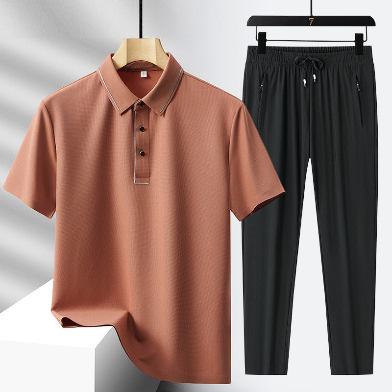 Seamless Polo Shirt and Pants Set