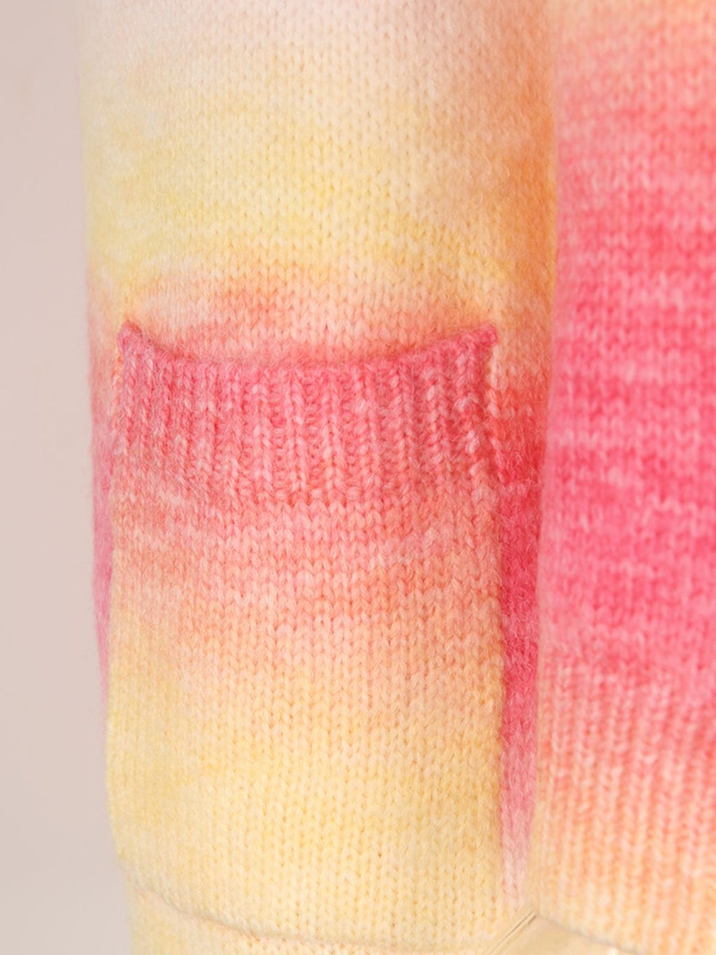 Angel Wings Gradient Striped Pocketed Open Front Cardigan