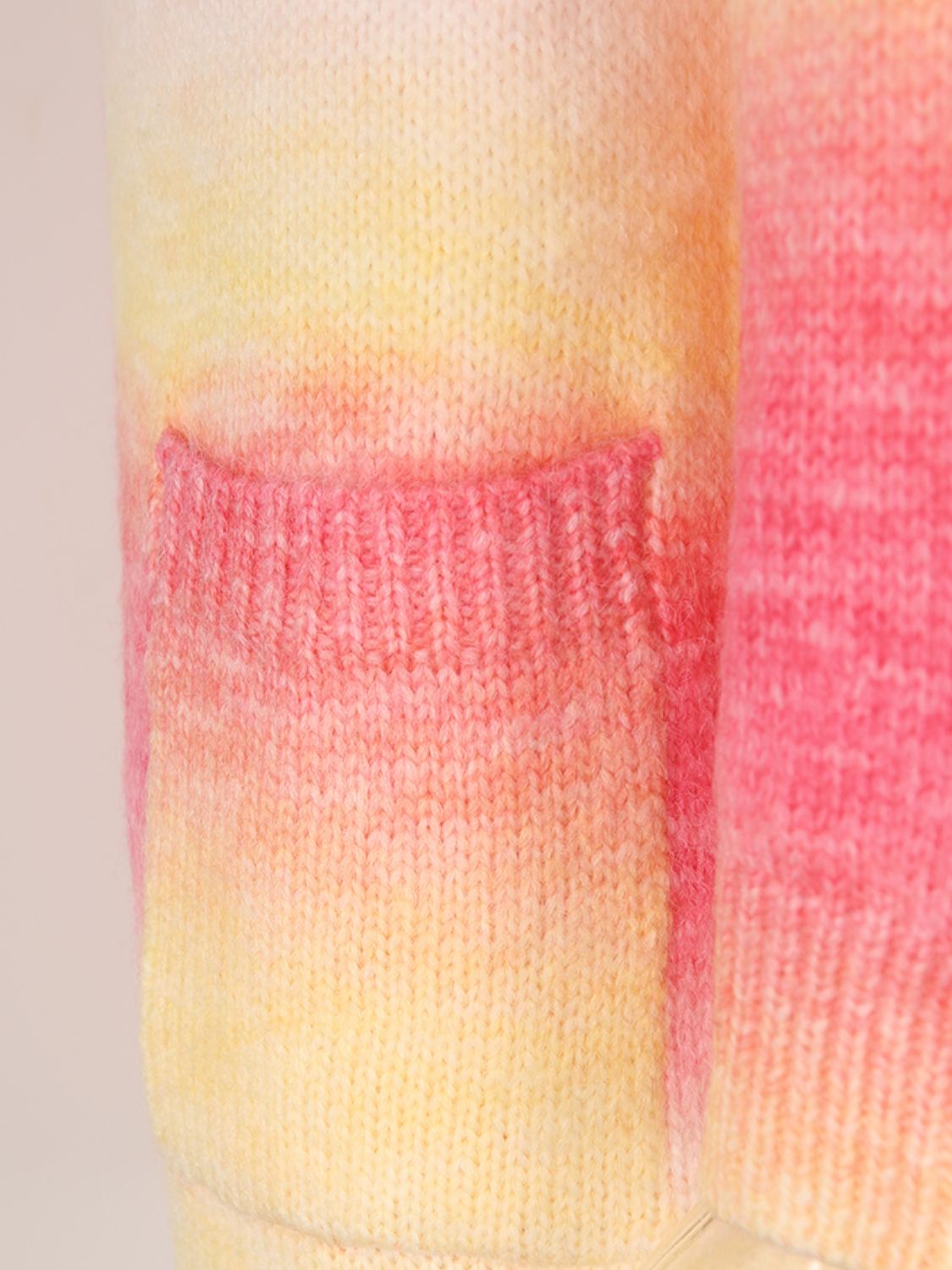 Angel Wings Gradient Striped Pocketed Open Front Cardigan