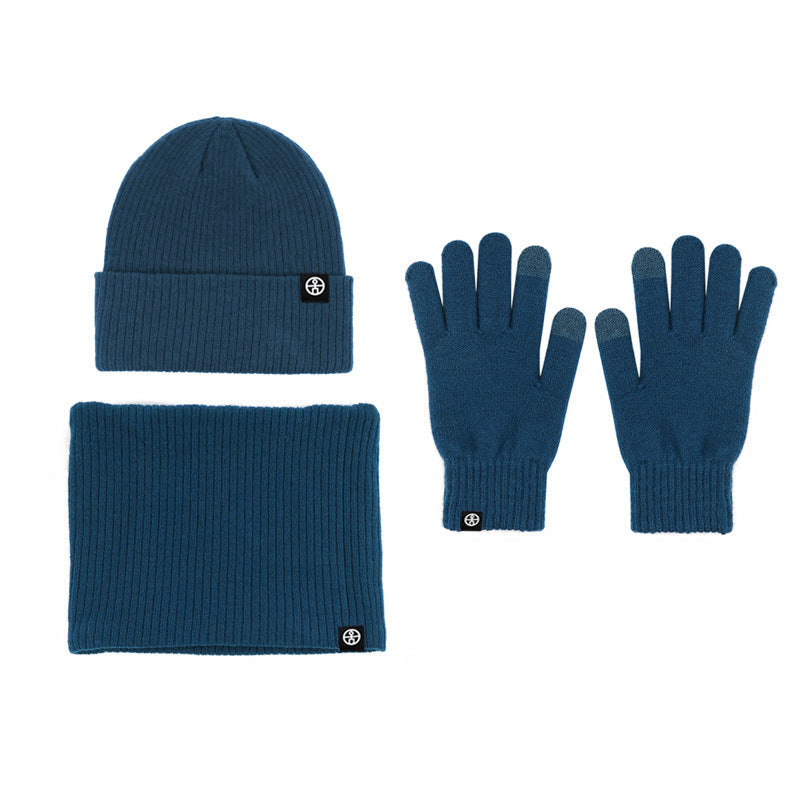 Three-piece Alpaca Fleece Hat Scarf Gloves Set