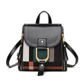 Women Colorblock Grid Backpack Black Bazaare Mart Lady Backpack