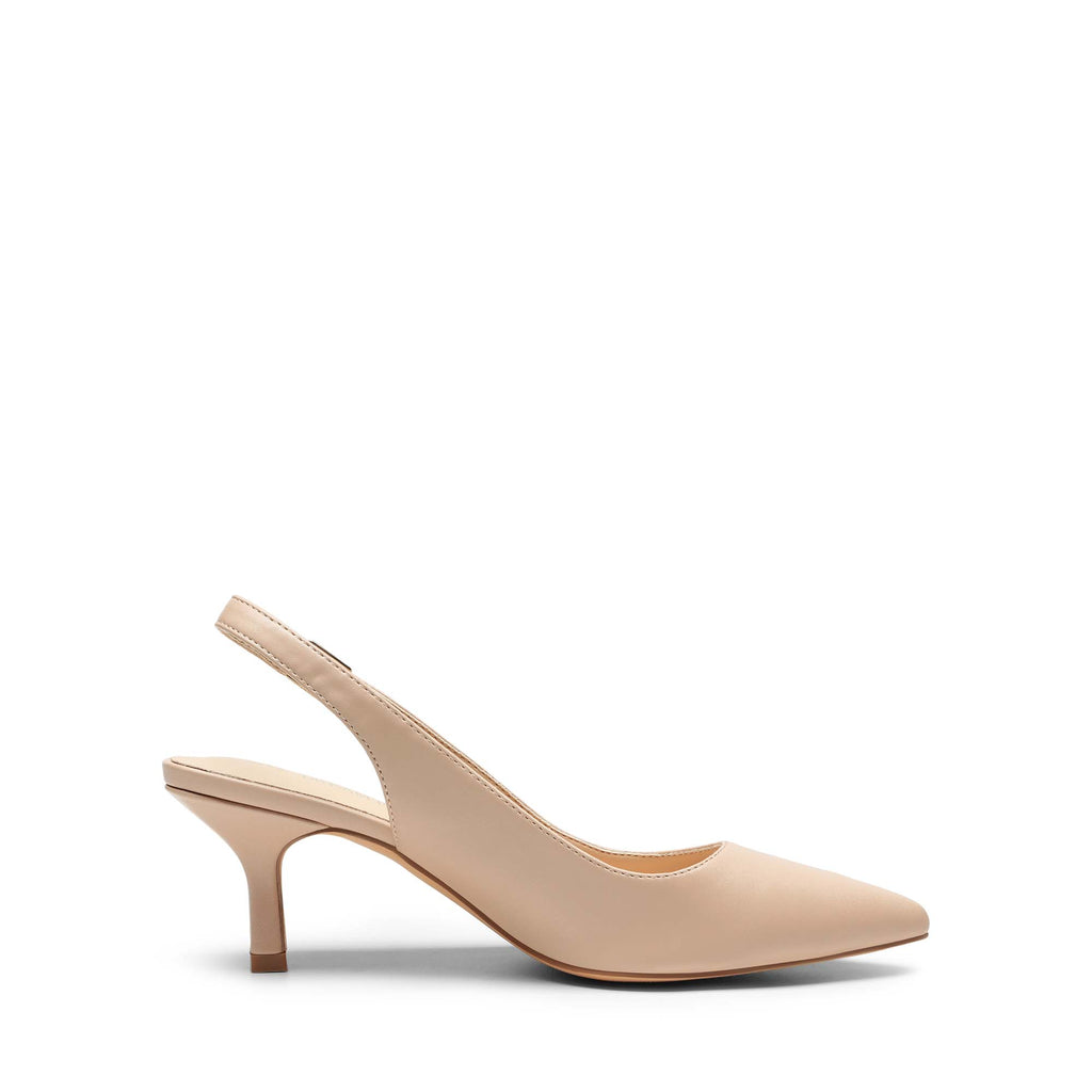 Pointed Toe Low Heel Slingback Kitten Heels