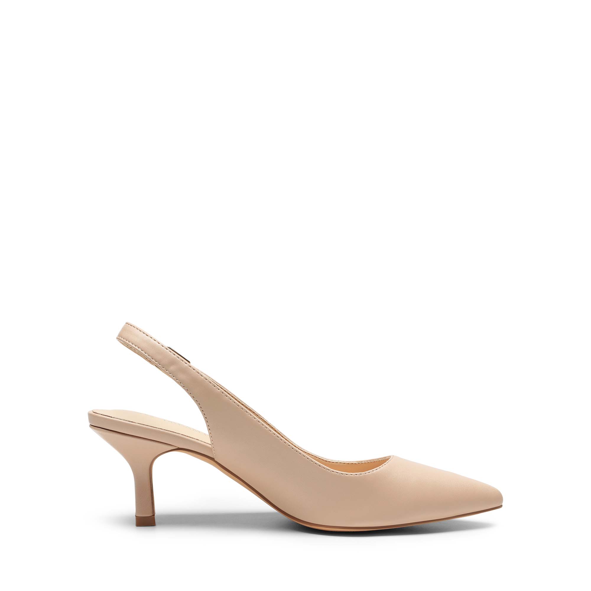 Pointed Toe Low Heel Slingback Kitten Heels