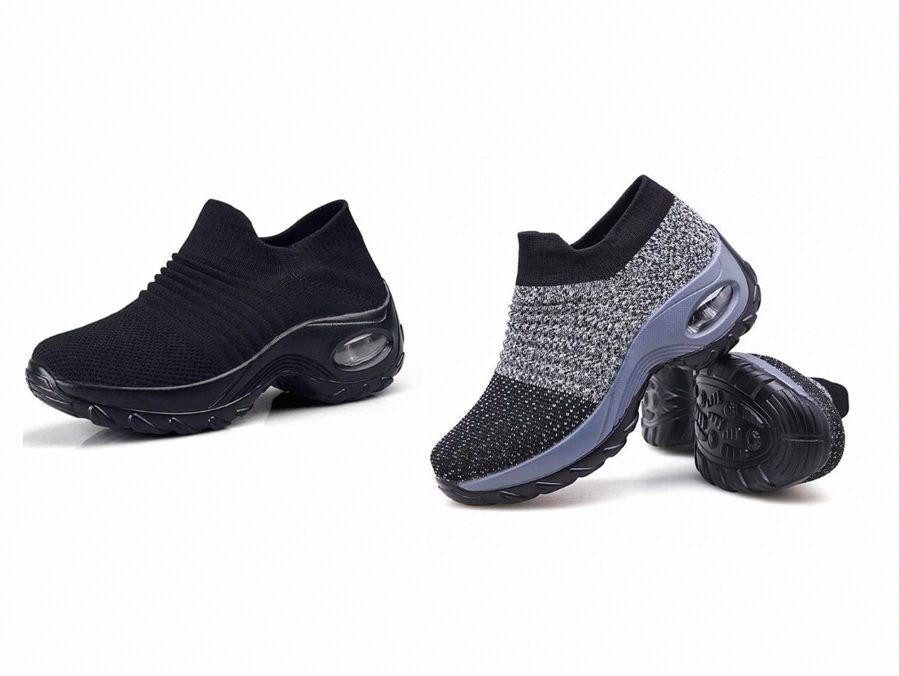 Breathable Slip On Knit Walking Shoes