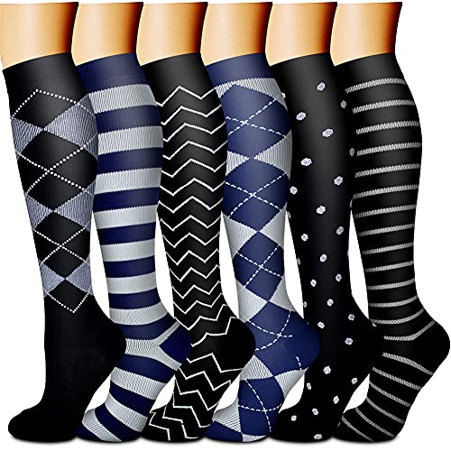 Knee High 6pk Compression Socks