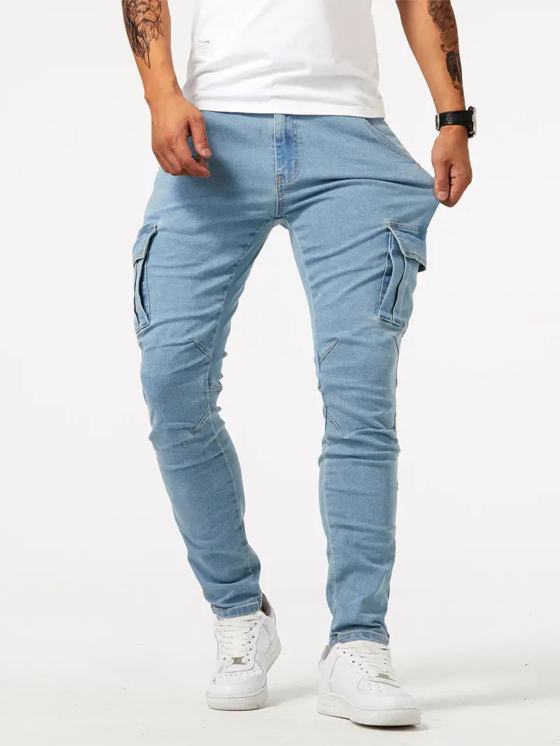 Super Stretchy Cargo Denim Pants