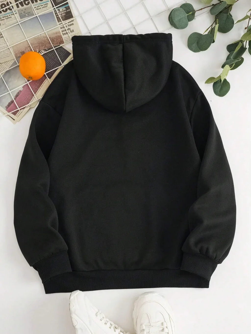 Plain Dropped Shoulder Hoodie Trendsi Drawstring Dropped Shoulder Hoodie