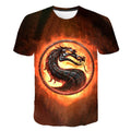 Black Mortal Kombat 3D Print Short Sleeve T-Shirt Photo Color CJ Dropshipping Mortal Kombat Tee