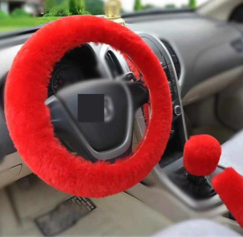 Winter Wool Plush Steering Wheel Cover