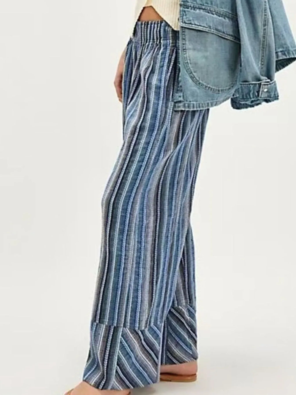 Striped Wide Leg Pants Bazaare Mart Striped Wide Leg Pants