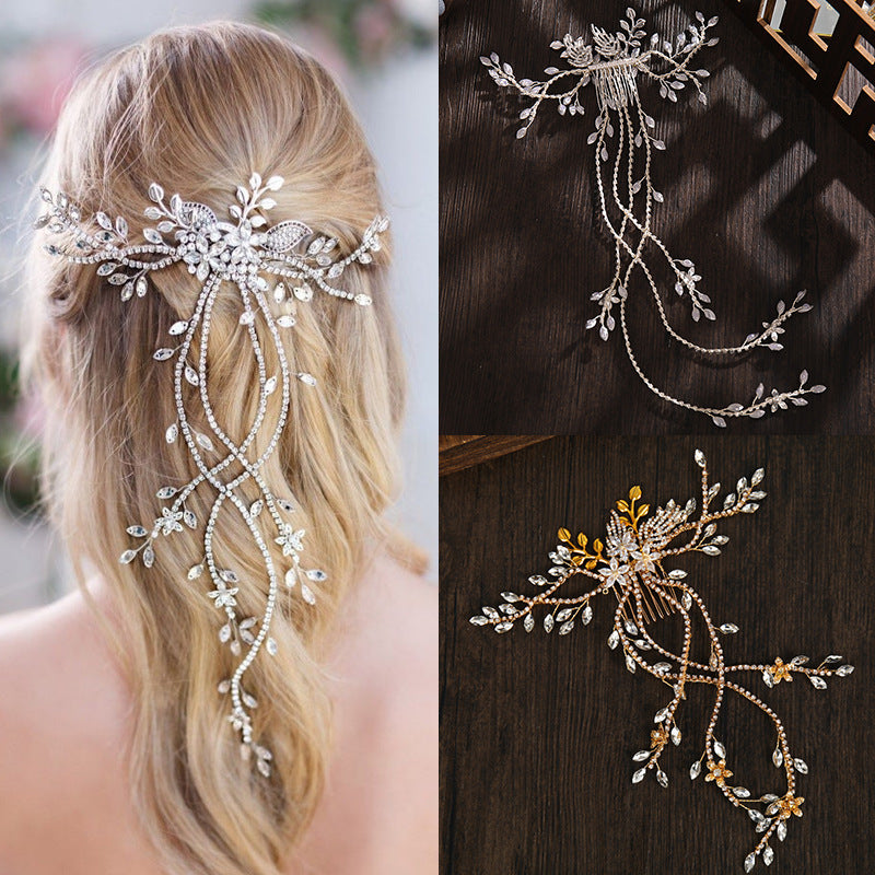Beaded Floral Bridal Comb