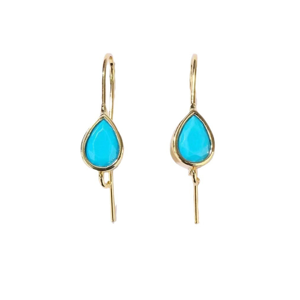 Minimalist Water Drop Zircon Hook Earrings