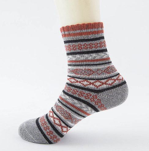 Striped Winter Wool Socks