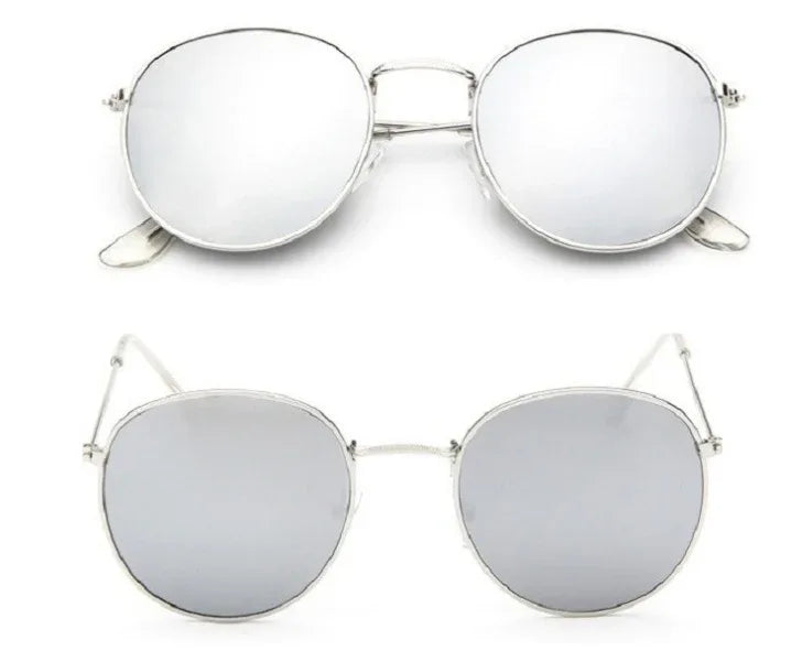 Women Retro Sunglasses Silver + Silver Bazaare Mart Sunglasses