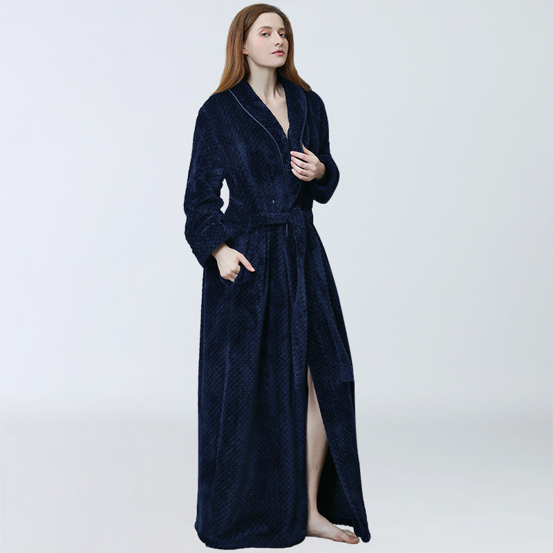 Women's Winter Full Length Faux Fur Robe