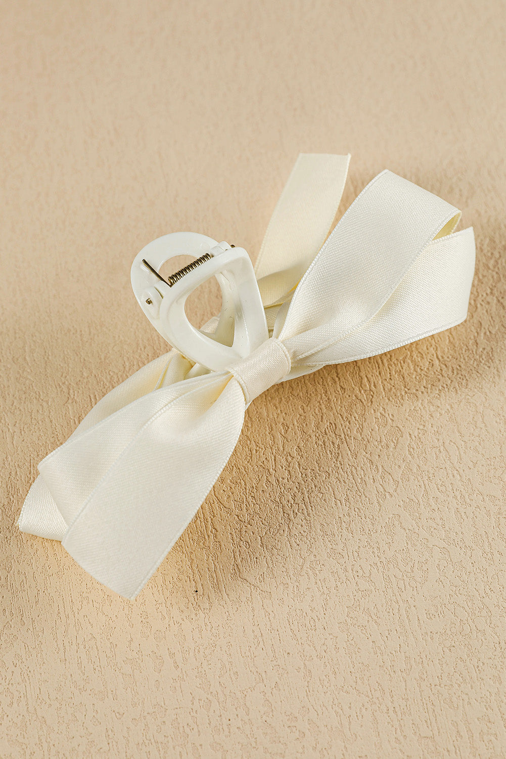 White Bow Hair Clip