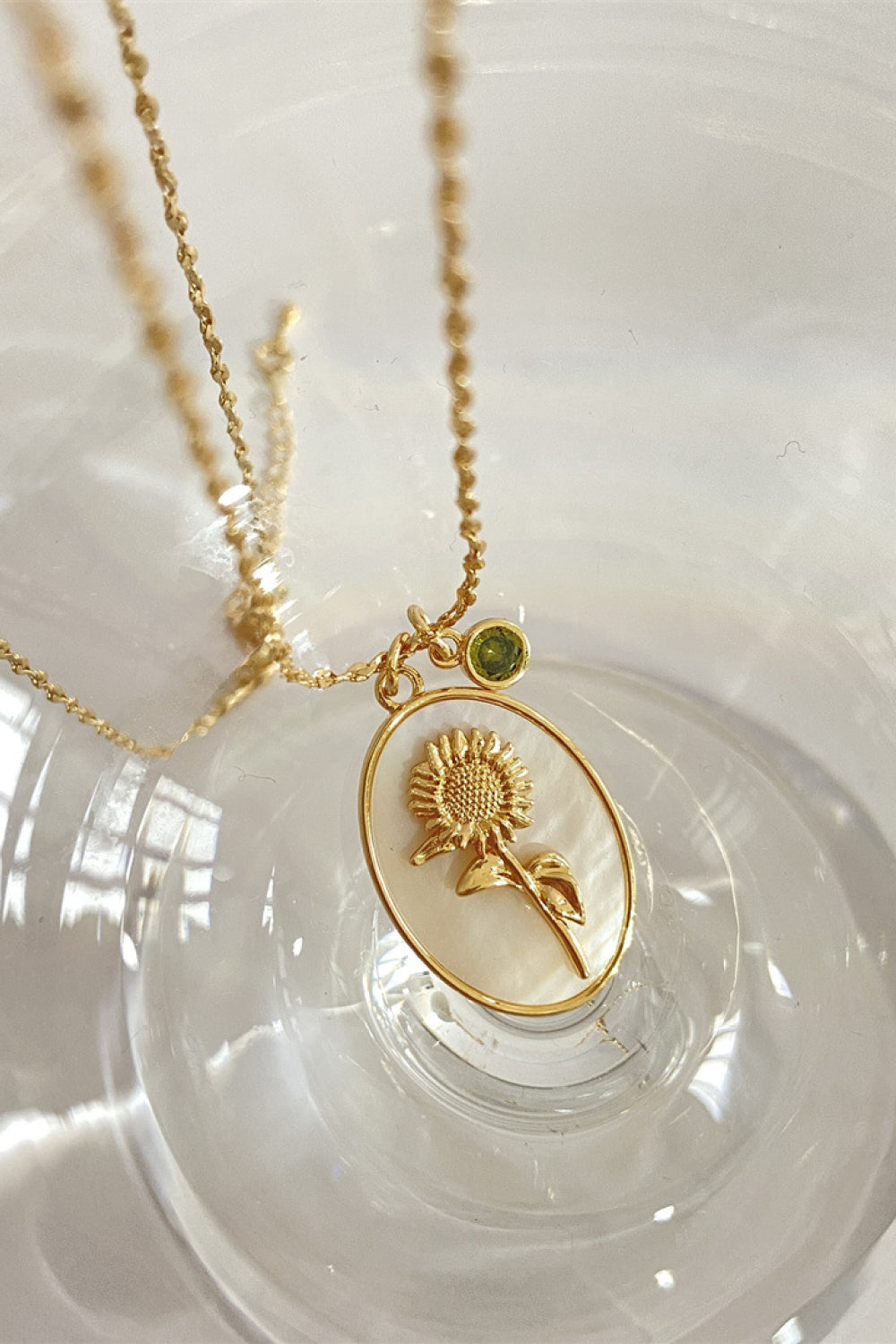 Birth Flower Shell Necklace