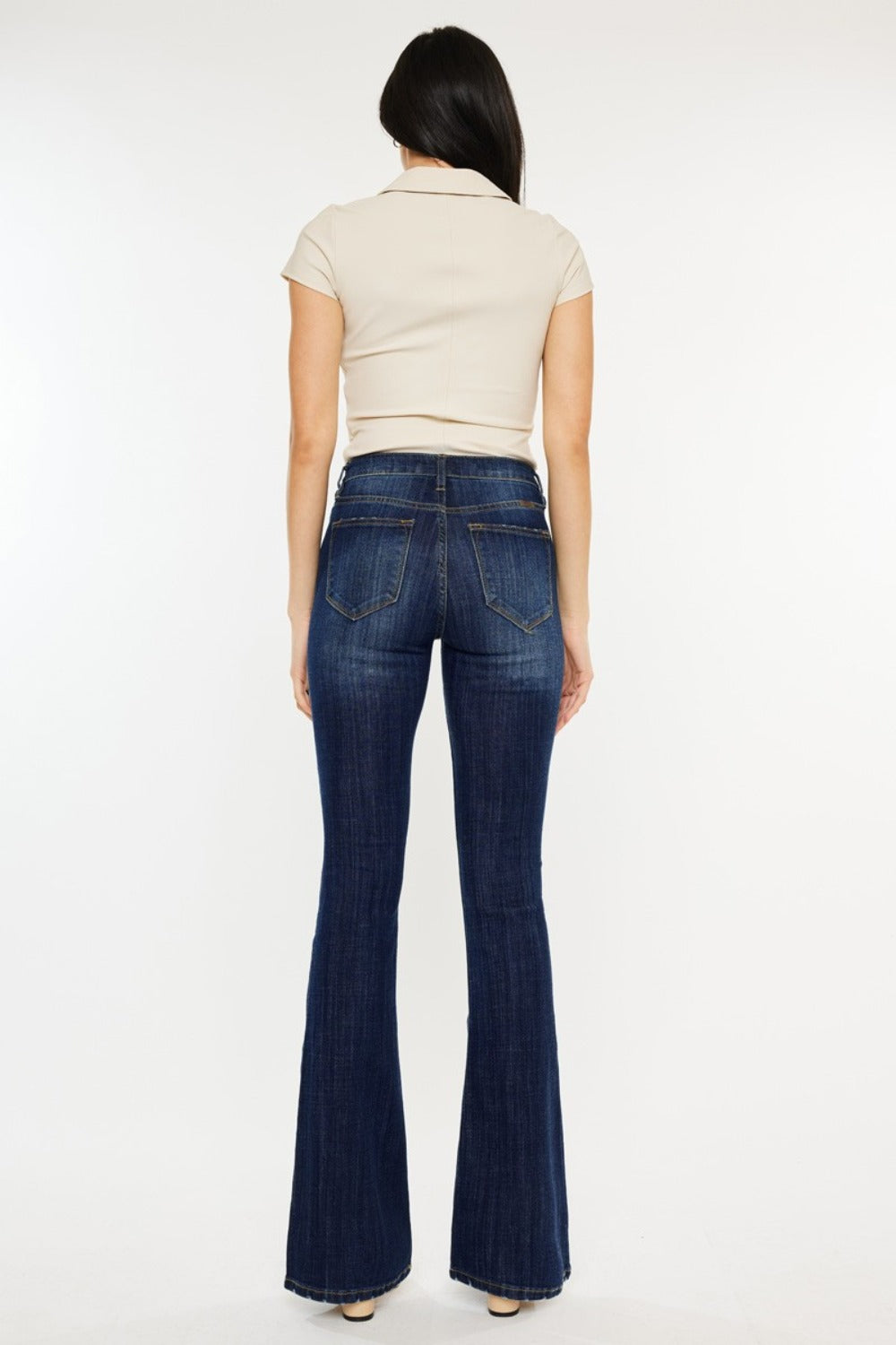 Light Stretch Plus Size Mid Rise Flare Jeans