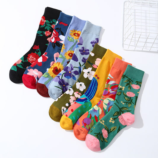 Beautiful Flower Socks