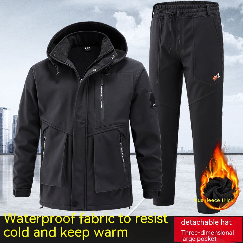 Men's Thick Fleece Lined Work Jacket and Pants