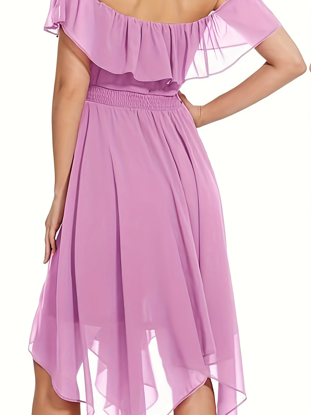 Flowy Off-the-Shoulder Bridesmaid Dress