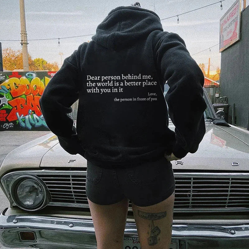 Dear Person Behind Me Unisex Trendy Hoodies