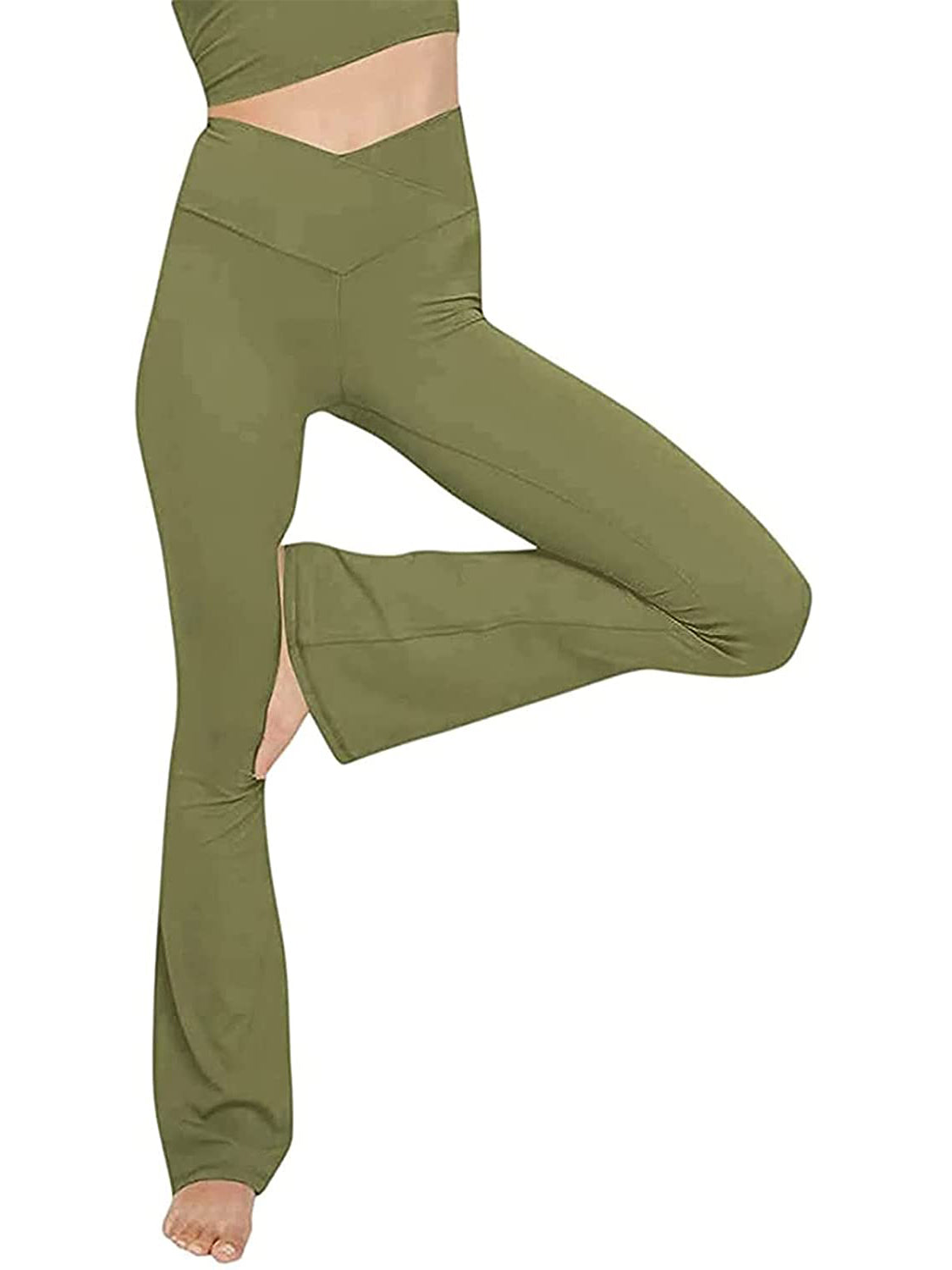 V-Waist Bootcut Long Slacks