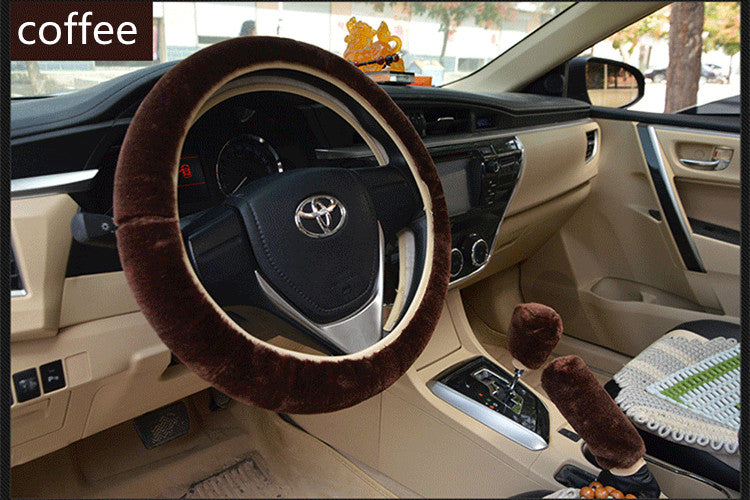 Winter Wool Plush Steering Wheel Cover