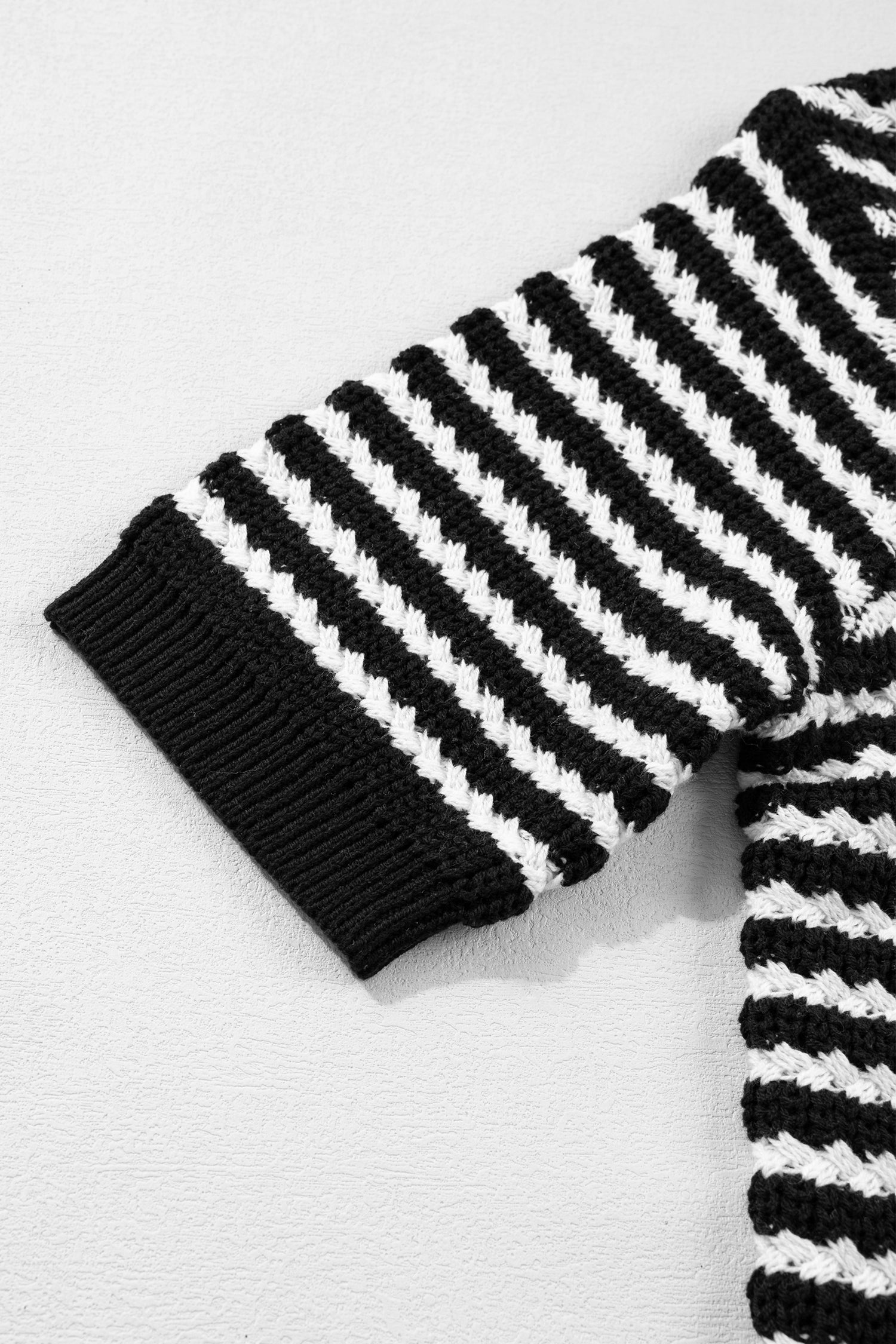 Striped Short Sleeve Knit V Neck Bow Knot Sweater Bazaare Mart Sweaters & Cardigans/Short Sleeve Sweaters
