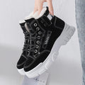 Women Warm Fur Lined High Top Boots Black Bazaare Mart High Tops