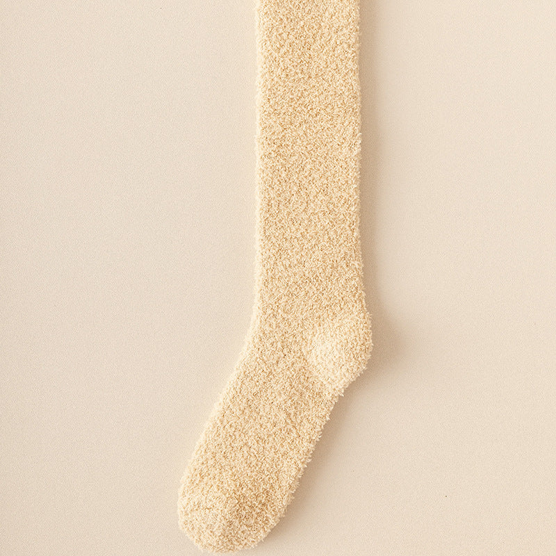 Lint-free Coral Fleece Knee Socks