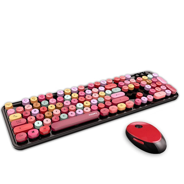 Candy Colored Wireless Keyboard/Mouse Set - Bazaare Mart