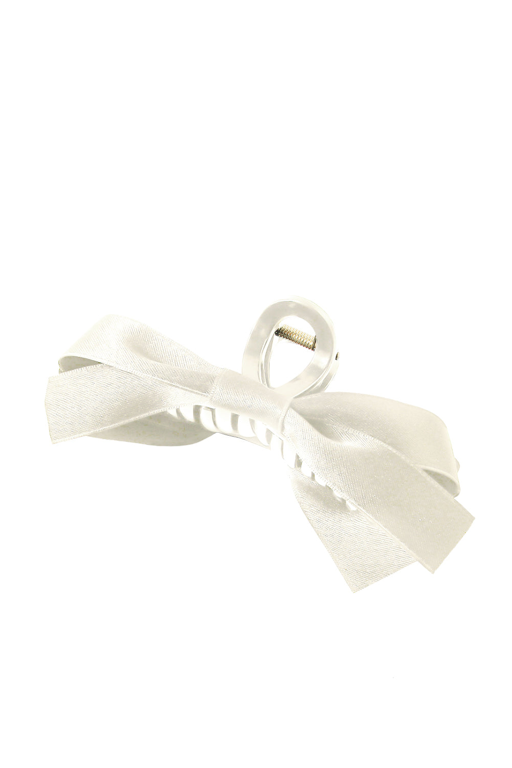 White Bow Hair Clip