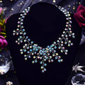 Handmade Tassel Rhinestone Necklace AB illusion Bazaare Mart Tassel Necklace