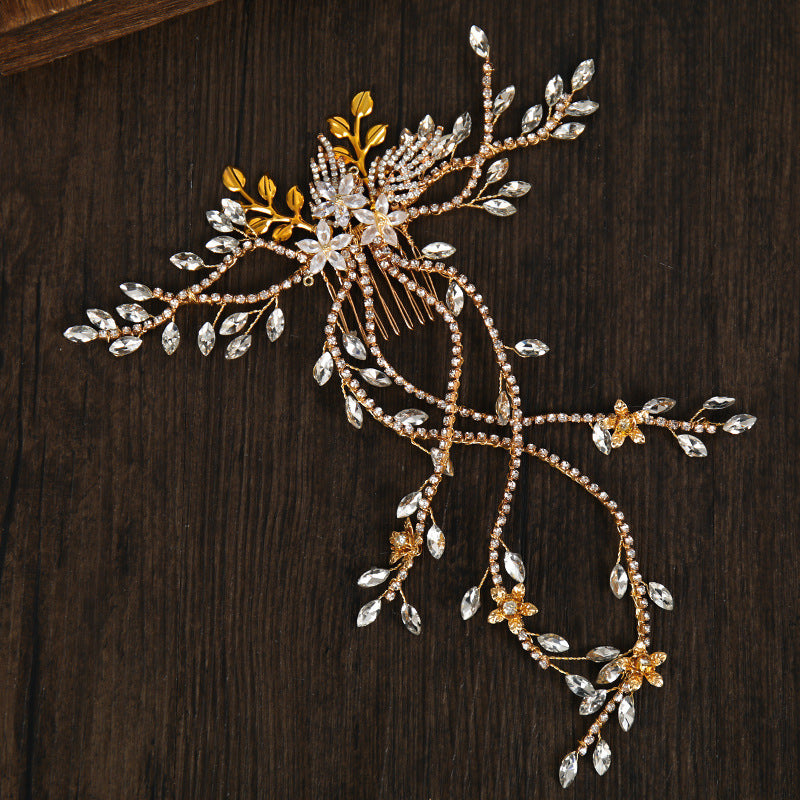 Beaded Floral Bridal Comb