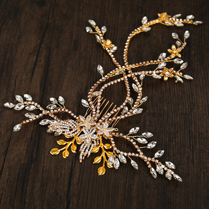 Beaded Floral Bridal Comb