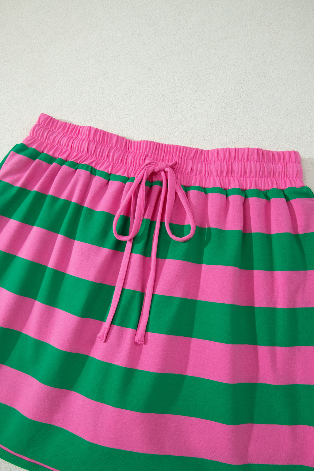 Striped Dolman Tee & Drawstring Skort Set – Women’s Athletic 2-Piece Outfit Dear-Lover Dropshipping Two Piece Sets/Short Sets