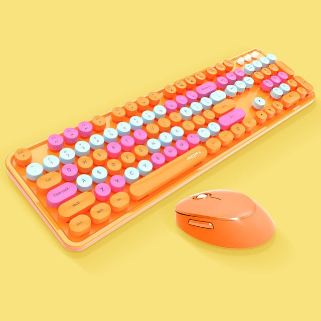 Candy Colored Wireless Keyboard/Mouse Set - Bazaare Mart