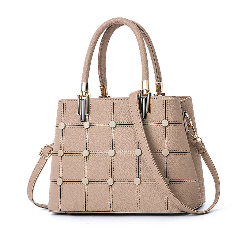 Plaid Rivet Handbag