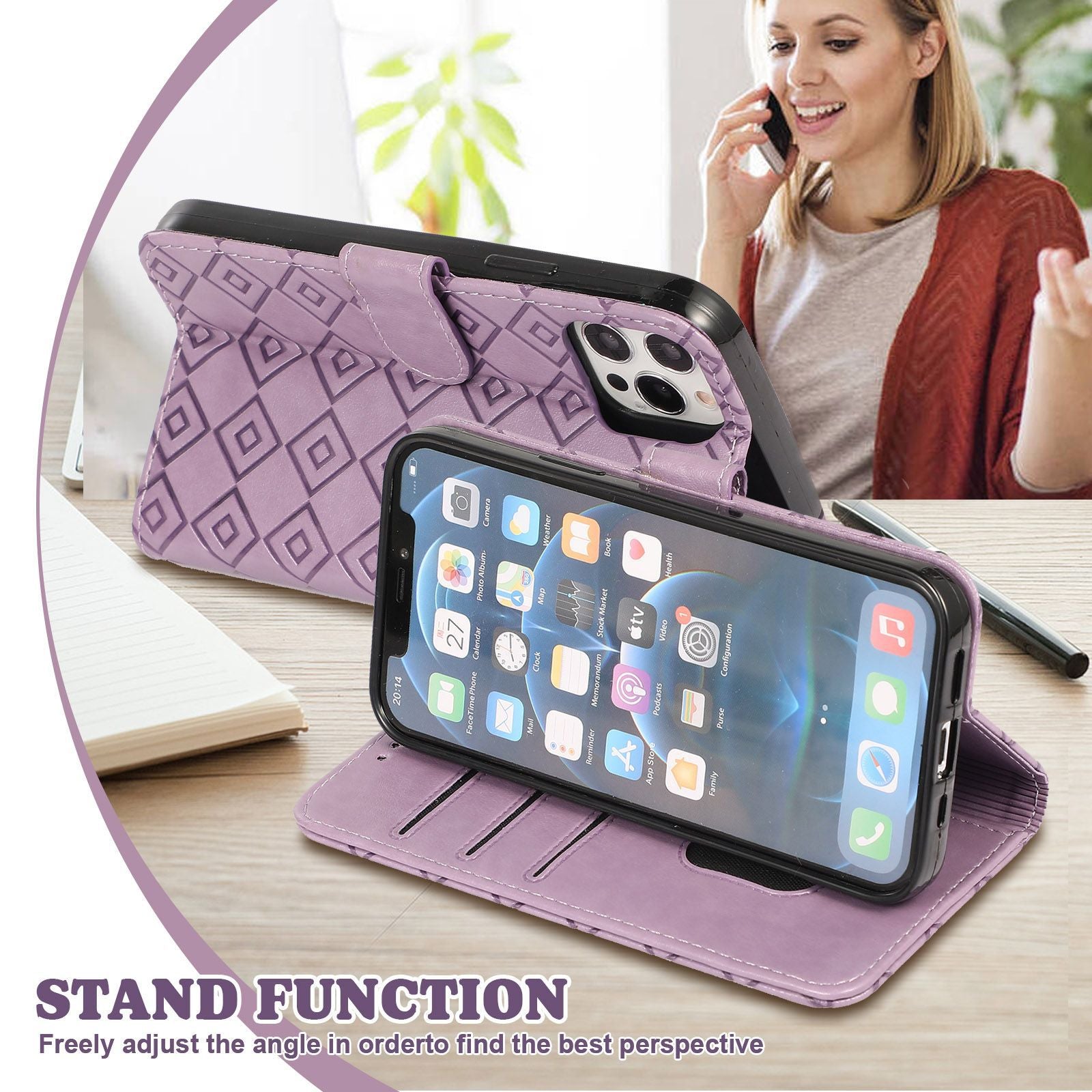 Leather Cell Phone Wallet Case