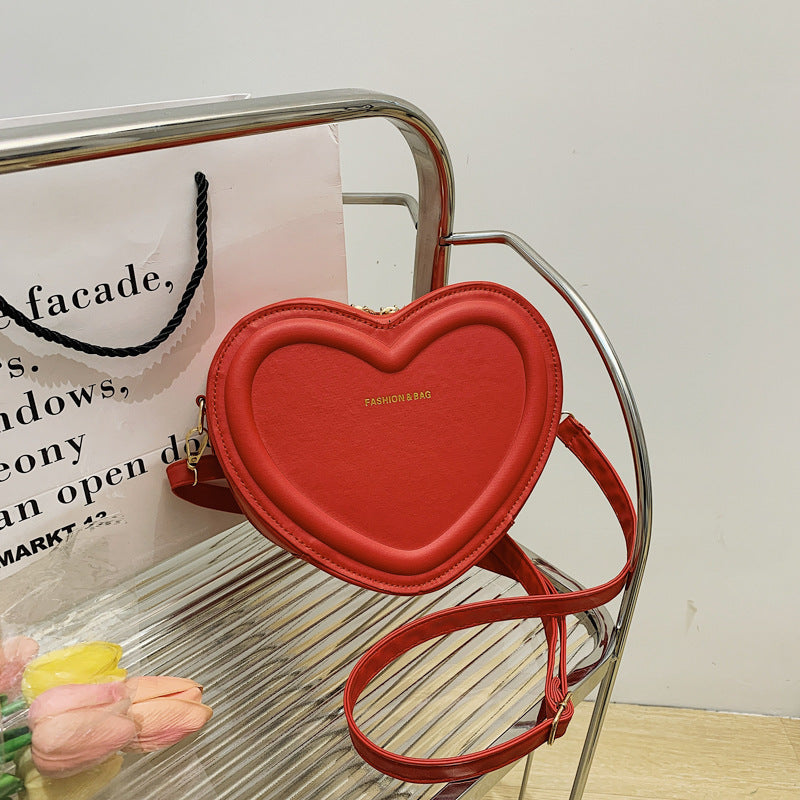 Red  Heart Crossbody Bag