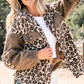 Brown Sherpa Leopard Print Jacket Bazarre Mart Outerwear/Jackets