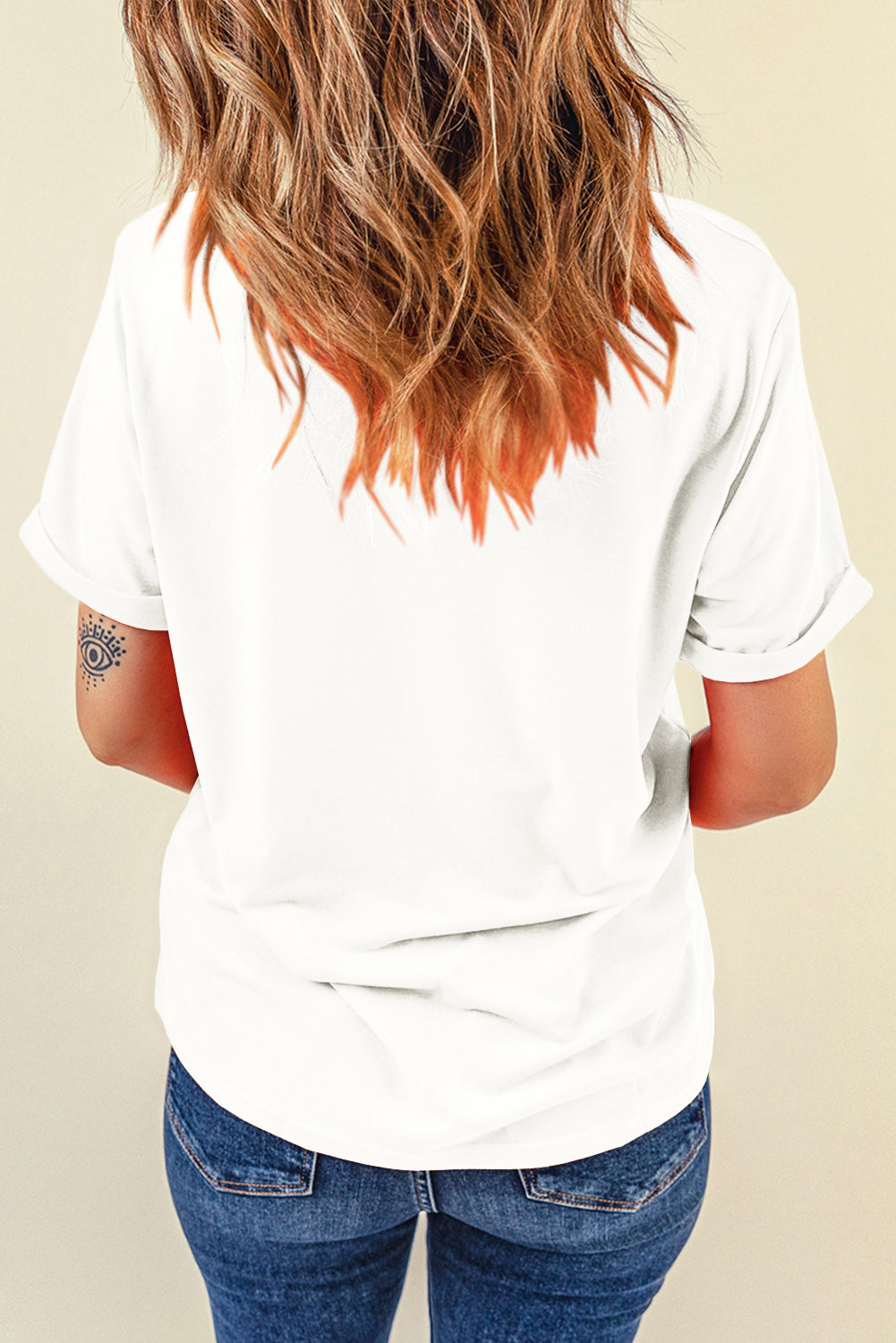 White Sequin Lucky Clover Tee