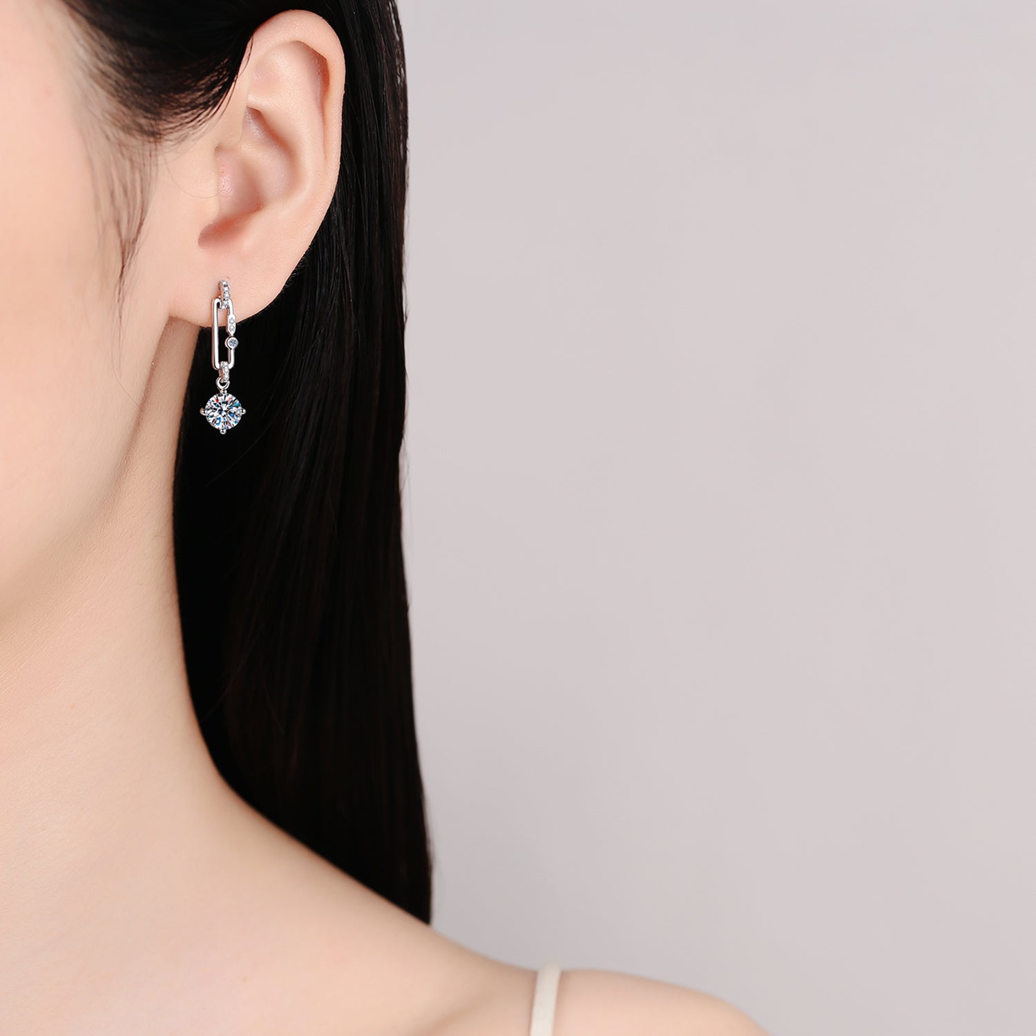 Dainty Silver Starburst Dangle Earrings