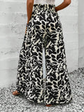 Summer Romantic Women's Wide Leg Pants Black Bazaare Mart B&W Wide Leg Pants