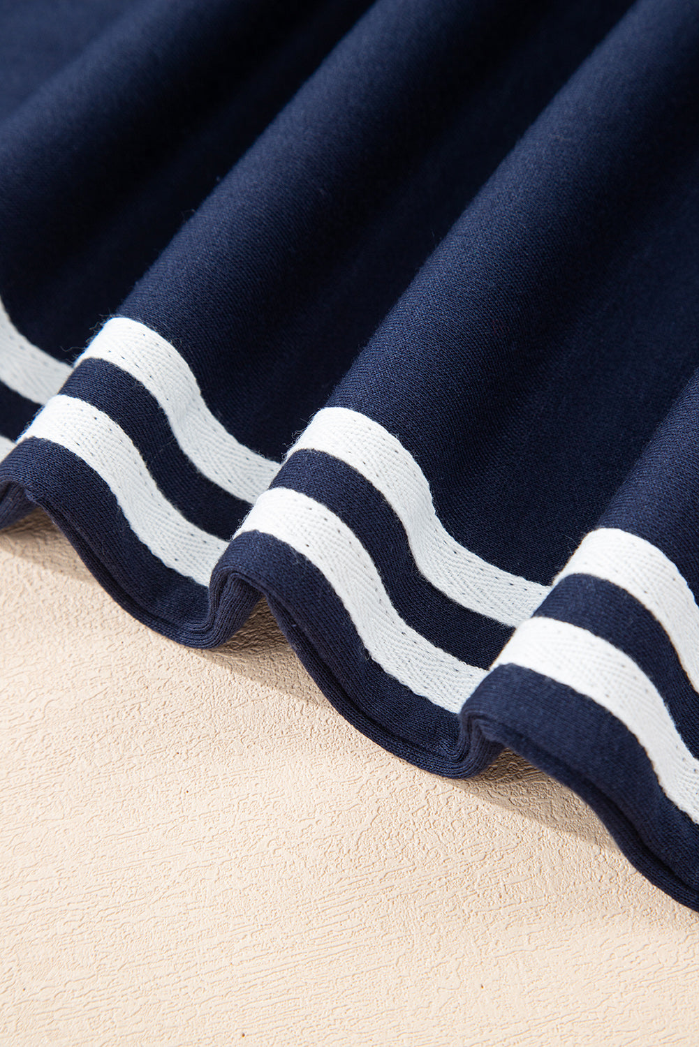 Navy Blue Varsity Striped Sweatsuit