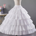 White Ruffled Tiered Five-Layer Flanged Petticoat White Bazaare Mart Bottoms/Skirts & Petticoat